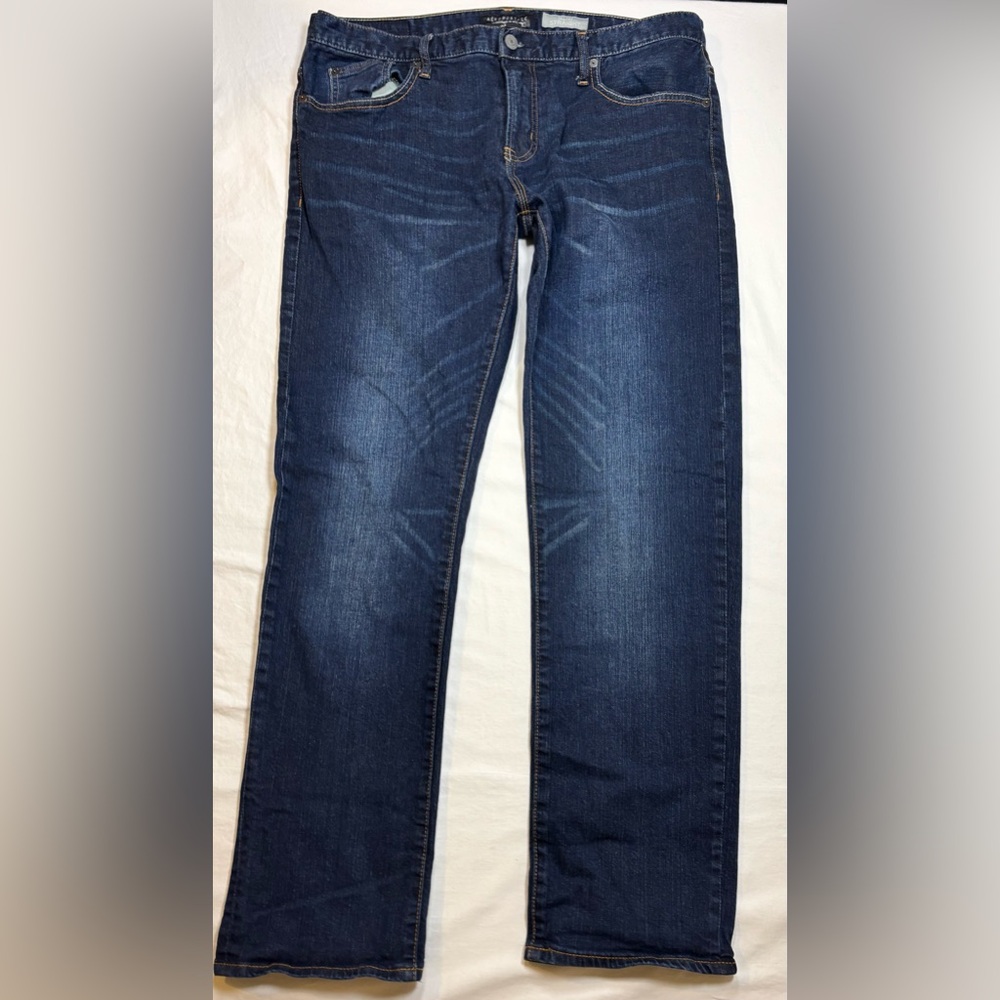 Men’s 34x32 Aéropostale Slim Straight Jeans – dark wash, 98% cotton